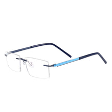 Load image into Gallery viewer, Colorful Rimless Eyeglasses Men and Women Metal Rectangular Spectacles Frame For Prescription Lenses Myopia Reading Progressive