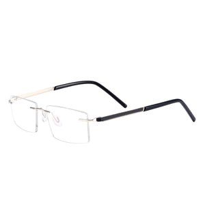 Colorful Rimless Eyeglasses Men and Women Metal Rectangular Spectacles Frame For Prescription Lenses Myopia Reading Progressive