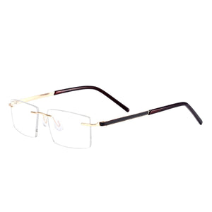 Colorful Rimless Eyeglasses Men and Women Metal Rectangular Spectacles Frame For Prescription Lenses Myopia Reading Progressive