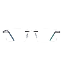 Load image into Gallery viewer, Colorful Rimless Eyeglasses Men and Women Metal Rectangular Spectacles Frame For Prescription Lenses Myopia Reading Progressive
