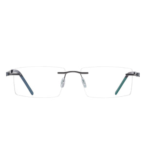 Colorful Rimless Eyeglasses Men and Women Metal Rectangular Spectacles Frame For Prescription Lenses Myopia Reading Progressive