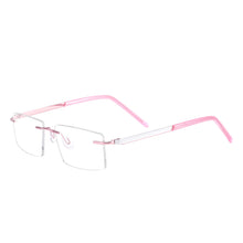 Load image into Gallery viewer, Colorful Rimless Eyeglasses Men and Women Metal Rectangular Spectacles Frame For Prescription Lenses Myopia Reading Progressive