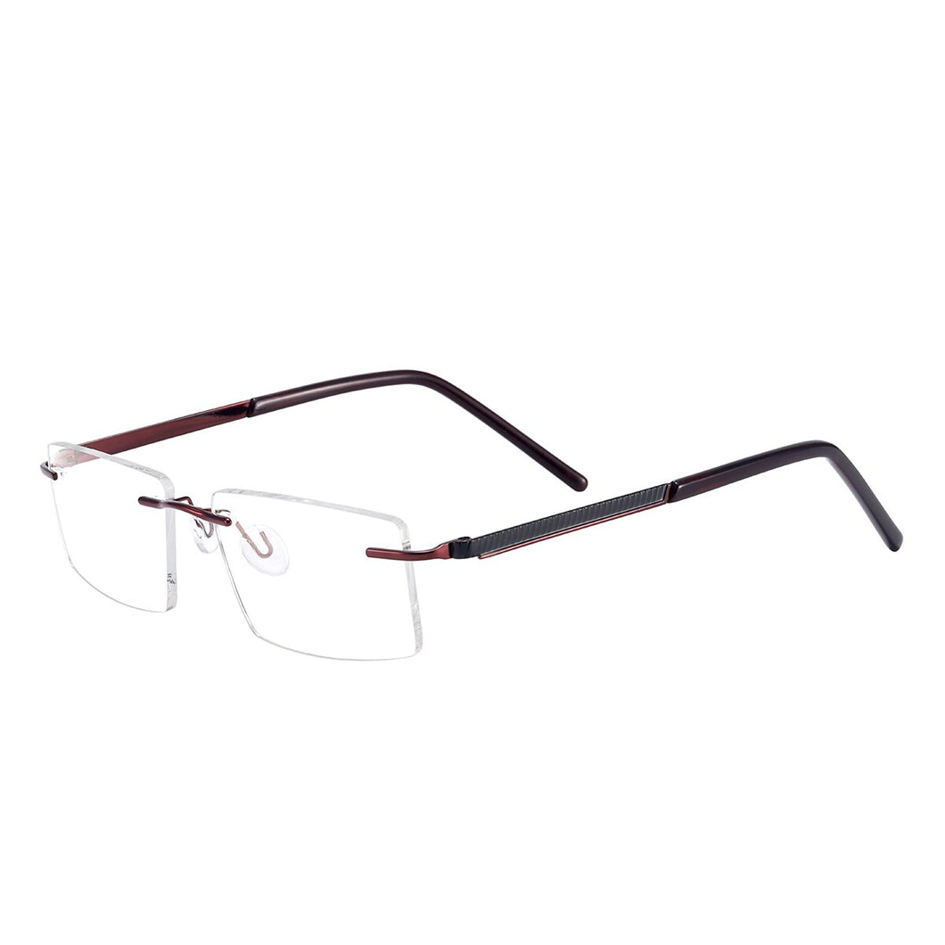Colorful Rimless Eyeglasses Men and Women Metal Rectangular Spectacles Frame For Prescription Lenses Myopia Reading Progressive