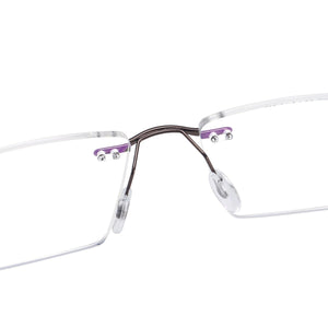Colorful Rimless Eyeglasses Men and Women Metal Rectangular Spectacles Frame For Prescription Lenses Myopia Reading Progressive