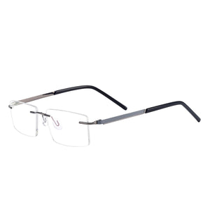 Colorful Rimless Eyeglasses Men and Women Metal Rectangular Spectacles Frame For Prescription Lenses Myopia Reading Progressive