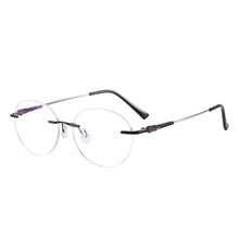 Load image into Gallery viewer, Colorful Round Men and Women Rimless Memory Metal Optical Frame For Optical Lenses Myopia Presbyopia Progressive