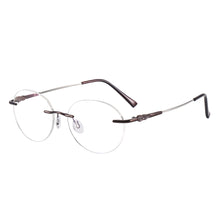 Load image into Gallery viewer, Colorful Round Men and Women Rimless Memory Metal Optical Frame For Optical Lenses Myopia Presbyopia Progressive