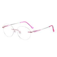 Load image into Gallery viewer, Colorful Round Men and Women Rimless Memory Metal Optical Frame For Optical Lenses Myopia Presbyopia Progressive
