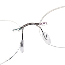 Load image into Gallery viewer, Colorful Round Men and Women Rimless Memory Metal Optical Frame For Optical Lenses Myopia Presbyopia Progressive