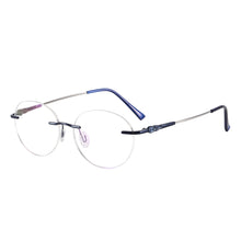 Load image into Gallery viewer, Colorful Round Men and Women Rimless Memory Metal Optical Frame For Optical Lenses Myopia Presbyopia Progressive