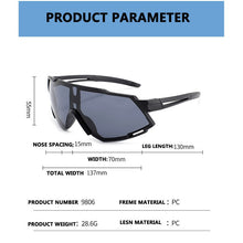 Load image into Gallery viewer, Colorful Square Frame Outdoor UV400 Cycling Sunglasses MTB Bike Shades Bicycle Sunglasses Sport Running Riding Sun Glasses Men