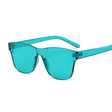 Load image into Gallery viewer, Colorful Square Sunglasses Women Glasses Rimless Sun Glasses For Men Siamese Candy Sunglass Frameless Red Green Grey Eyewear