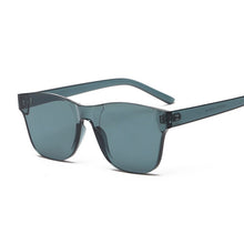 Load image into Gallery viewer, Colorful Square Sunglasses Women Glasses Rimless Sun Glasses For Men Siamese Candy Sunglass Frameless Red Green Grey Eyewear