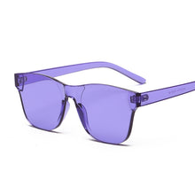 Load image into Gallery viewer, Colorful Square Sunglasses Women Glasses Rimless Sun Glasses For Men Siamese Candy Sunglass Frameless Red Green Grey Eyewear