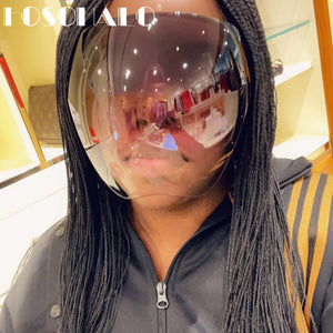 Colorful/Transparent Protective Mask Sunglasses Men Full Face Shield Sunglasses Women Dustproof Safety Mask Goggles Glasses
