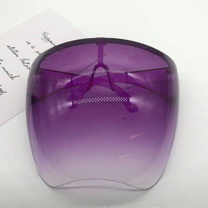 Colorful/Transparent Protective Mask Sunglasses Men Full Face Shield Sunglasses Women Dustproof Safety Mask Goggles Glasses