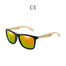 Load image into Gallery viewer, Colorful Wood Sunglasses Men Women Square Bamboo Women for Women Men Mirror Sun Glasses Retro De Sol Masculino 2023 Handmade