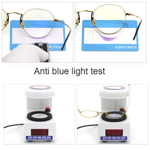 Computer Glasses 2022 Spectacle Frames Anti Blue Light Goggles Metal Eyeglasses Frame Women Round Clear Lens Fake Glasses