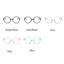 Load image into Gallery viewer, Computer Glasses Blue Light Anti Lenses Transparent Round Optical Frames UV Blocking Gaming Filter Clear Eye Glasses Frame