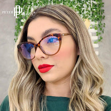 Load image into Gallery viewer, Computer Glasses Double Color Frame Women Men Anti Blue Light Round Eyewear Blocking Glasses Optical Spectacle Eyeglass TR90