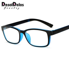 Load image into Gallery viewer, Computer Glasses Men Women Square Anti Blue Light Radiation Coating Film Tinted 0 Degree Clear Lens for Work Home Gaming