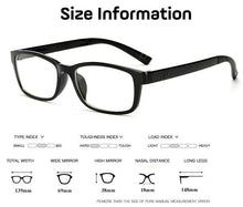 Load image into Gallery viewer, Computer Glasses Men Women Square Anti Blue Light Radiation Coating Film Tinted 0 Degree Clear Lens for Work Home Gaming