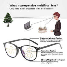 Load image into Gallery viewer, Computer Glasses Multifocal Readers Reading Glasses Glasses for Women &amp; Men Progressive Multifocus Blue Light Blocking