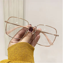 Load image into Gallery viewer, Computer Glasses Square Frame Women Men Anti Blue Light Alloy Eyewear Blocking Square Spectacle Transparent Glasses Optical
