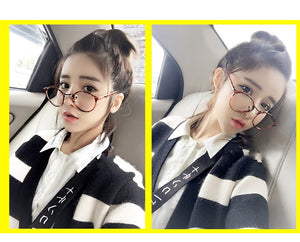 Computer Glasses eyeglasses frame women 2023 Spectacle Frames Optical Frames Clear Eyeware Women Round Clear Lens Fake Glasses