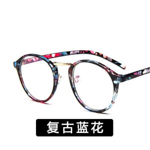 Computer Glasses eyeglasses frame women 2023 Spectacle Frames Optical Frames Clear Eyeware Women Round Clear Lens Fake Glasses