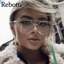 Load image into Gallery viewer, Computer Transparent Eyewear Frames Classic Brand Cat Eye Glasses For Women 2023 Oversized Spectacle Eyeglasses