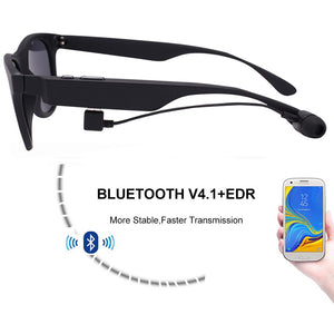 Conway Earphone Sunglasses Bluetooth 4.1 Audio Headsets Voice Calling Driving Glasses Oval Smart Music Glasses for Women Men
