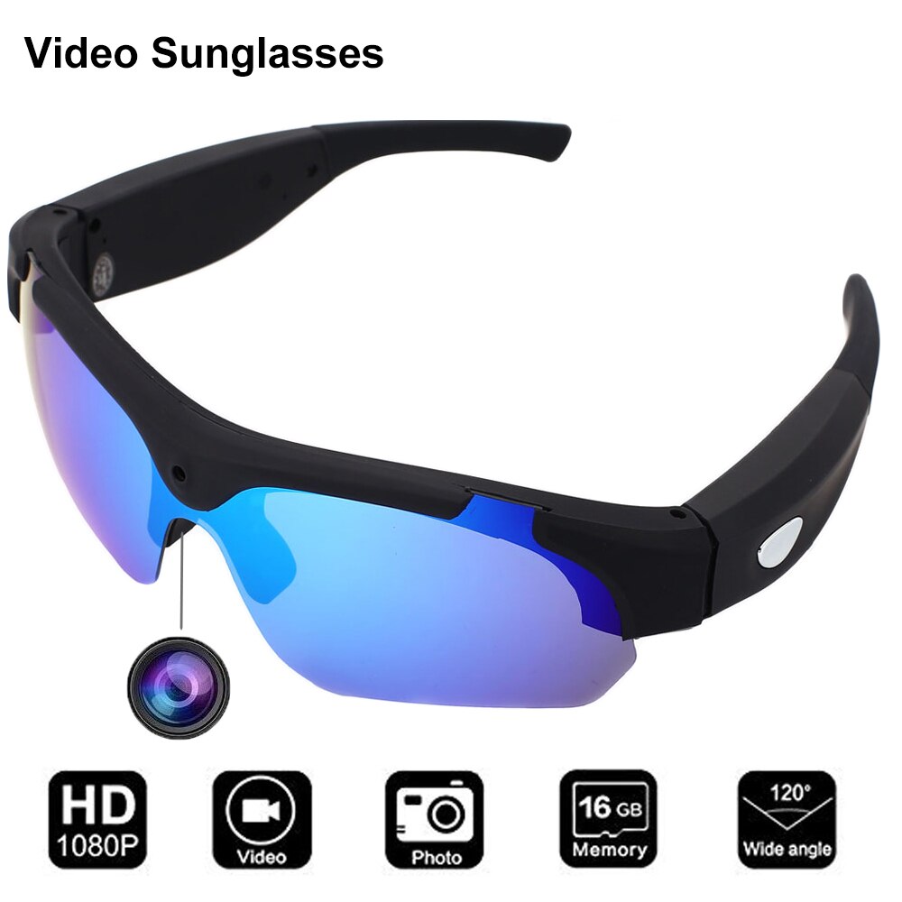 Conway Mini Camcorders Glasses Polarized Sports Video Sunglasses Camera&Photo Recording Glasses Portable DVR Headsets Eyewear