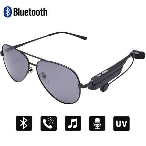 Conway Music Sunglasses Bluetooth Speaker Headsets with Single Earphone Smart Glasses Mens Pilot Driving Sun Glasses Polarized