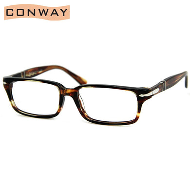 Conway Slim Rectangular Optical Glasses Frame Clear Lens for Men Quality Acetate Spectacles Eyeglasses with Case Europe Style