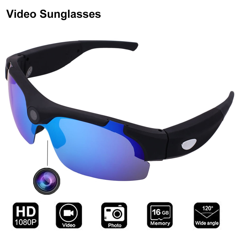 Conway Sports Sunglasses with Camera Shooting Glasses Eyewear HD 1080P Camcorder Headsets Outdoor Sun Glasses Photochromic