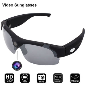 Conway Sports Sunglasses with Camera Shooting Glasses Eyewear HD 1080P Camcorder Headsets Outdoor Sun Glasses Photochromic
