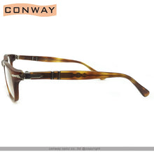 Load image into Gallery viewer, Conway Vintage Acetate Glasses Frame Round Unbreakable Arms Clear Lens Eyeglasses No Prescription with Case Cloth