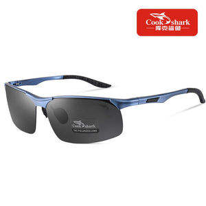 Cook Shark 2025 aluminum magnesium sunglasses men's sunglasses HD polarized driving driver glasses tide