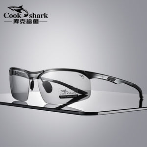 Cook Shark 2025 aluminum magnesium sunglasses men's sunglasses HD polarized driving driver glasses tide