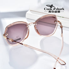 Load image into Gallery viewer, Cook Shark 2025 big frame sunglasses ladies Korean version of tide sunglasses polarized driving UV protection glasses