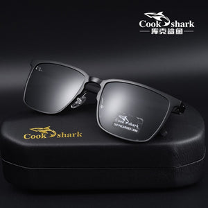 Cook Shark 2025 sunglasses men's sunglasses HD polarized driving drivers color glasses tide