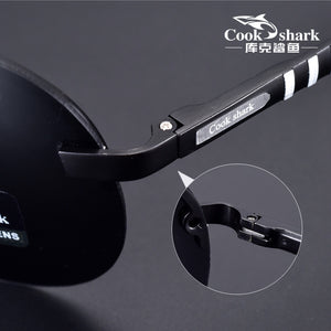 Cook Shark Men's Sunglasses Sunglasses Men's Influx of People Driving Polarized Blue Glasses Sunglasses Drivers Driving Glasses