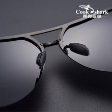Load image into Gallery viewer, Cook Shark Men&#39;s Sunglasses Sunglasses Men&#39;s Influx of People Driving Polarized Blue Glasses Sunglasses Drivers Driving Glasses