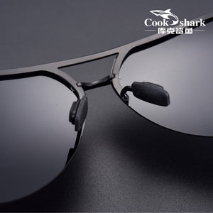 Cook Shark Men's Sunglasses Sunglasses Men's Influx of People Driving Polarized Blue Glasses Sunglasses Drivers Driving Glasses