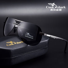 Load image into Gallery viewer, Cook Shark Men&#39;s Sunglasses Sunglasses Men&#39;s Influx of People Driving Polarized Blue Glasses Sunglasses Drivers Driving Glasses