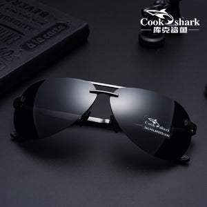 Cook Shark Men's Sunglasses Sunglasses Men's Influx of People Driving Polarized Blue Glasses Sunglasses Drivers Driving Glasses