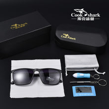 Load image into Gallery viewer, Cook Shark Sunglasses Men&#39;s Driving Glasses Day and Night Color Polarized Sunglasses Men&#39;s Eyes