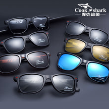 Load image into Gallery viewer, Cook Shark Sunglasses Men&#39;s Tide Polarized Sunglasses 2025 UV Protection Driver&#39;s Mirror Influx Driving Glasses