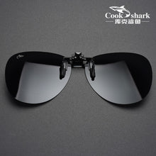 Load image into Gallery viewer, Cook Shark polarized sunglasses clip driving myopia glasses clip sunglasses for men and women driving UV protection